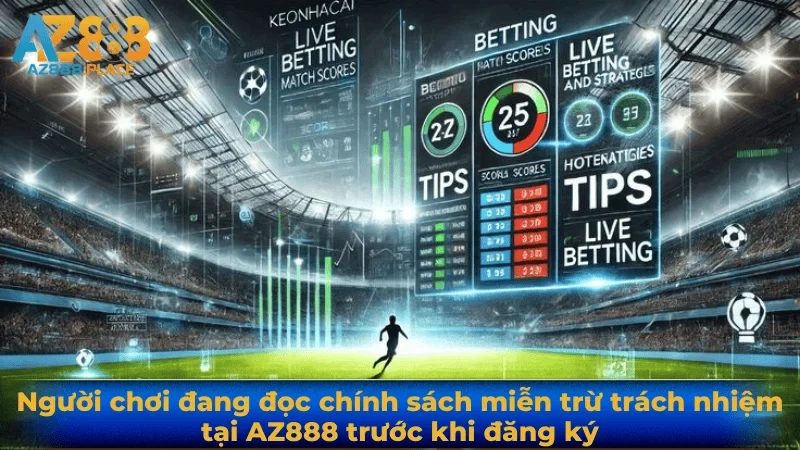 Người chơi đang đọc chính sách miễn trừ trách nhiệm tại AZ888 trước khi đăng ký