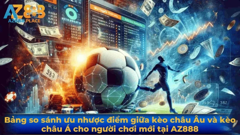 Bảng so sánh ưu nhược điểm giữa kèo châu Âu và kèo châu Á cho người chơi mới tại AZ888